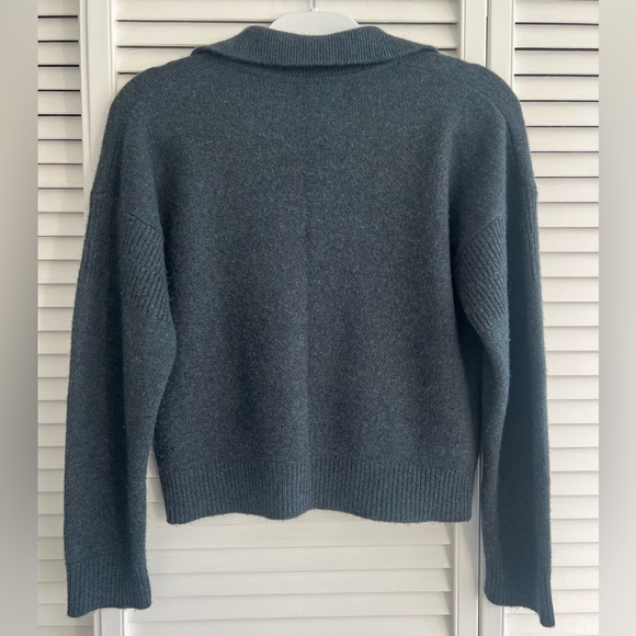 Naadam Cashmere Open Neck Polo Forest Green / XS - Picture 8 of 9